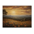 thumbnail image 3 of Designart "Golden Horizon with Yellow Wildflowers" Floral Print on Natural Pine Wood, 3 of 5