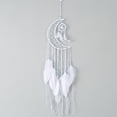 thumbnail image 4 of Atrapasueños con forma de luna: decoración para el hogar y regalo para bodas y fiestas, 4 of 8