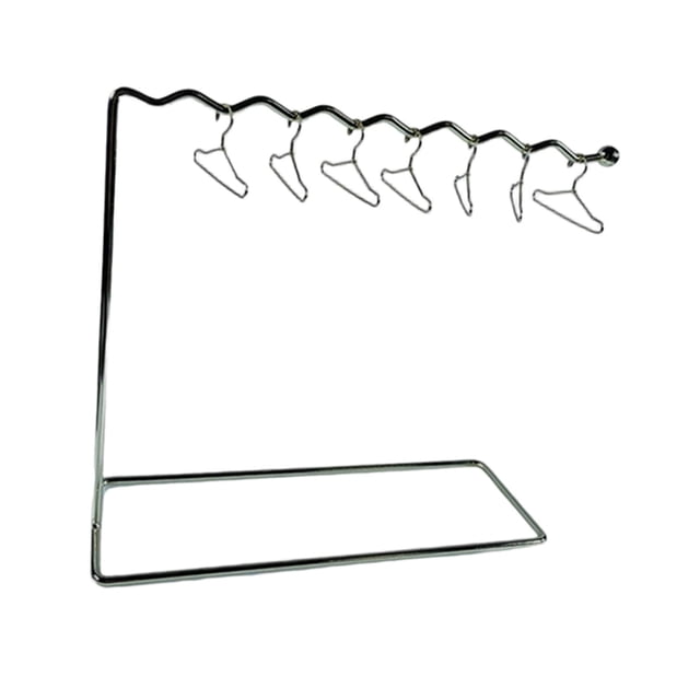 Xuanheng Doll Garment Rack Doll Clothing Storage Mini Clothes Rack Dollhouse Supplies Gold 13 Hangers