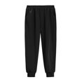 thumbnail image 6 of CPNG Children's Thin Jogger Sweatpants Straight Leg Elastic High Waist Casual Loose Cozy Sports Pants with Pocket(Black,11-12 Years), 6 of 9