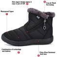 thumbnail image 6 of Womens Snow Boots Winter Fur Lined Ankle Boots Ladies Side Zipper Warm Lightweight Booties Outdoor Anti-Slip Girls Walking Boots, 6 of 7