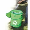 Camco 42983 Pop-Up Recycle Container with Zip-to-Close Lid - 18" x 24", Green