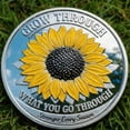 thumbnail image 4 of Bee Kind Positivity Commemorative Coin, Double-Sided Inspirational Bee Token with Kindness & Gratitude Message, Sunflower & Laurel Design, Unique Encouragement Gift for Women, Men, Friends (1pcs), 4 of 5