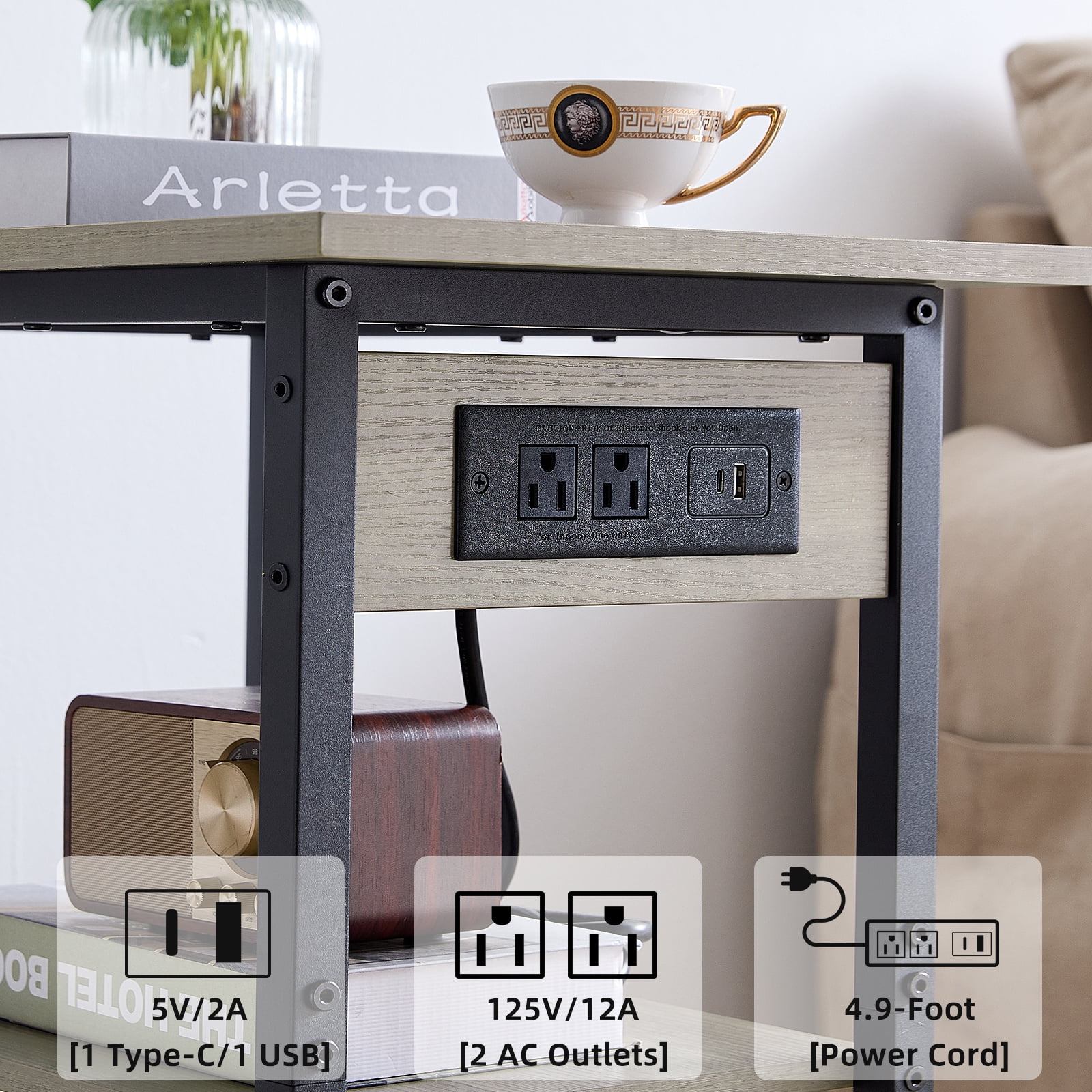 3 Tier Leyaoyao Printer Stand, Computer Tower Stand with Industrial Lockable Wheels & Storage Drawer Large Mobile Table for Home Office Multi-Equipment Organization, Oak