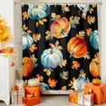 thumbnail image 4 of Fall Thanksgiving Shower Curtains for Bathroom, Orange Blue Pumpkins Maple Leaf Black Waterproof Fabric Shower Curtain for Bathroom Bathtub Decoration, Machine Washable, 72"x72", 4 of 9