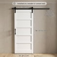 thumbnail image 3 of HOMCOM Sliding Barn Door with Hardware Kit, Shaker Sliding Door, White, 3 of 10
