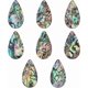 thumbnail image 1 of 8 colgantes de concha de abulón con forma de lágrima de corazón, colgantes de concha de abulón natural para manualidades, tobilleras, collares y pulseras., 1 of 9