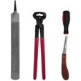 thumbnail image 1 of Alicates para pezuñas, 4 piezas, herrador de caballos, pinza para pezuñas, ajuste del respaldo, mango de ajuste, raspador, herramienta para cortar pezuñas, accesorio para el cuidado del caballo ACTIVE Biensenido a ACTIVE, 1 of 5