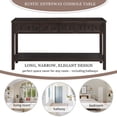 thumbnail image 4 of 60" Solid Wood Console Table Sofa Table with 4 Drawers and 1 Bottom Shelf for Entryway Hallway Foyer Sofa , Espresso, 4 of 8