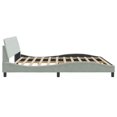 thumbnail image 5 of vidaXL Bed Frame with Headboard Platform Mattress Foundation Bedroom Velvet, 5 of 8
