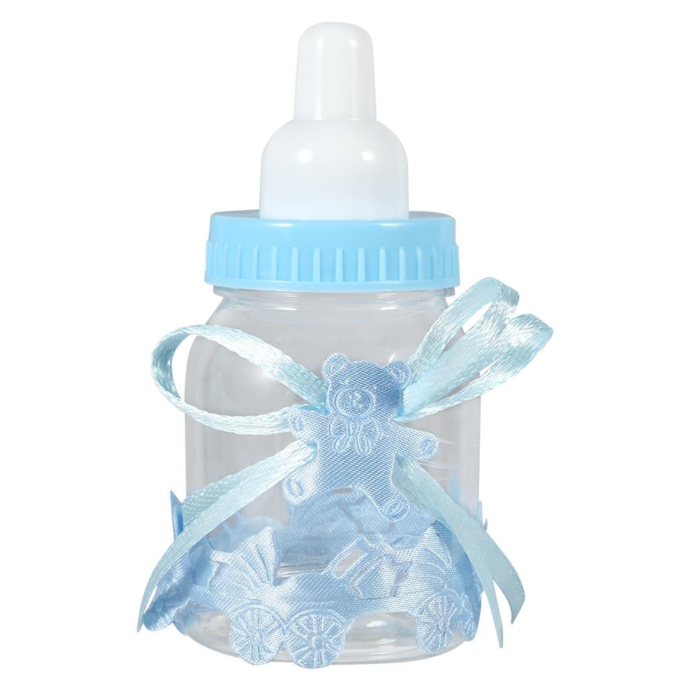 24pc Baby Shower Party Decor Candy Favours Bottles Baptism Christening Gift Blue 