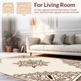 thumbnail image 2 of ODIKA 8' Machine Washable Non-Slip Area Rug, Vintage Inspired Geometric Medallion with Subtle Accents High Traffic Rug, Beige, 240119, 2 of 7