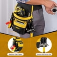 thumbnail image 4 of Cinturón para herramientas LEFOR·Z con cierre magnético, 14 bolsillos, para hombre, color negro y amarillo, 4 of 8