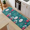 thumbnail image 5 of Dark Teal Christmas Village Pattern Kitchen Rug Mat,Kitchen Runner Rugs Non Skid Washable,Decorative Kitchen Floor Mats for Kitchen,Sink,Laundry,17"x47.2", 5 of 7