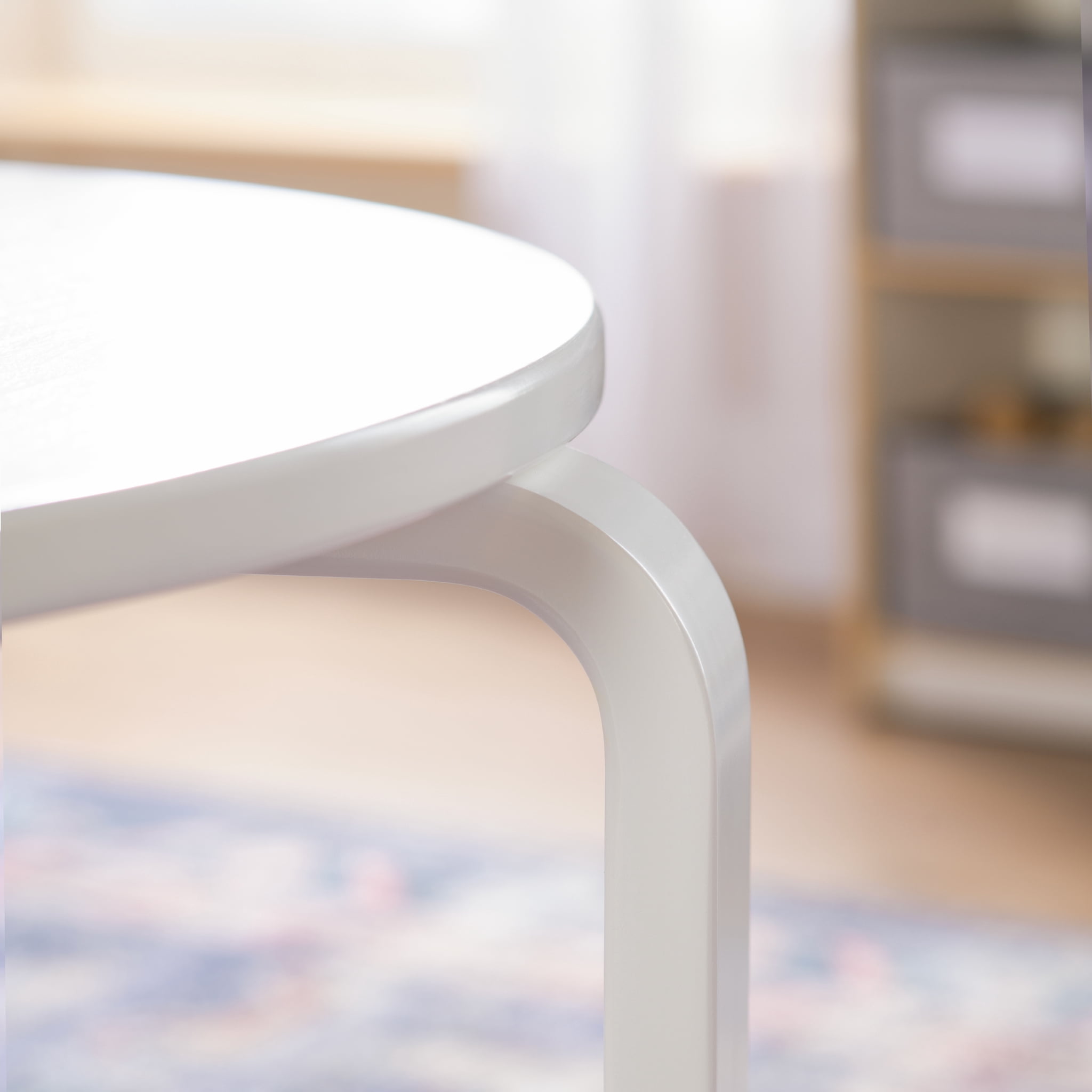 Guidecraft Nordic Table and Chair Set-White: Wood Round Table for Kids w/ 4 Chairs, Kids Furniture for Playroom & Bedroom | Classroom & Daycare Montessori Toddler Activity Desk for Crafting & Writing