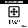 thumbnail image 2 of Curt 11419 Heavy Duty Class I Trailer Towing Hitch 1 1/4" Receiver, Black, 2 of 6