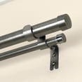 thumbnail image 3 of Lumino 1" and 5/8" Plated Pewter Cap Adjustable Double Curtain Rod Set, 42"-120", 3 of 5