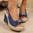 thumbnail image 6 of Byworldtasic Womens Buckle Peep Toe Fashion Sexy Evening Slingback Wedge High Heel Pumps Shoes, 6 of 9