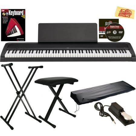 Korg B2 Digital Piano with Adjustable Stand, Black