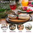 thumbnail image 4 of 2X Napkin Rings, Rustic Napkin Ring Serviette Holders Red Berry Table Decorations for Wedding Christmas Birthday Party, 4 of 8
