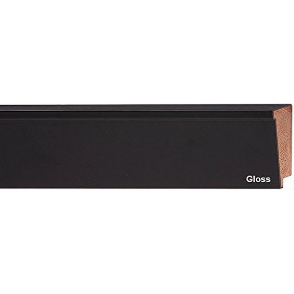 Picture Frame Moulding (Wood) 100Ft Bundle - Contemporary Black Finish - 2.5" Width - 7/16" Rabbet