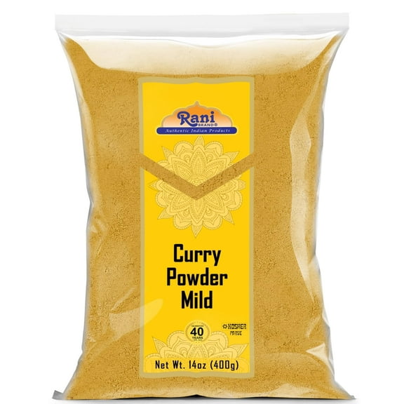 Rani Curry Powder Mild (10-Spice Authentic Indian Blend) 14oz (400g) ~ All Natural | Salt-Free | NO Chili or Peppers | Vegan | No Colors | Gluten Friendly | NON-GMO | Kosher | Indian Origin