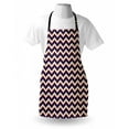 thumbnail image 3 of Navy Apron Zigzag Striped Design in Modern Colors with Art Fashion Chevron Lines Pattern, Unisex Kitchen Bib Apron with Adjustable Neck for Cooking Baking Gardening, Purple Tan Red, by Ambesonne, 3 of 3