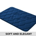 thumbnail image 2 of Oval Shaped Design Embossed Solid Color Memory Foam Soft Bathroom Rug Non-Slip PVC Backing, 2 of 6