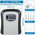 thumbnail image 4 of Combination Lock Key Organizer Sturdy Wall Mounted Key Lock Box Large Capacity Key Safe Box Resettable Code 4 Digit Combination Key Storage Lock Box for House Keys Outdoor Indoor, 4 of 6