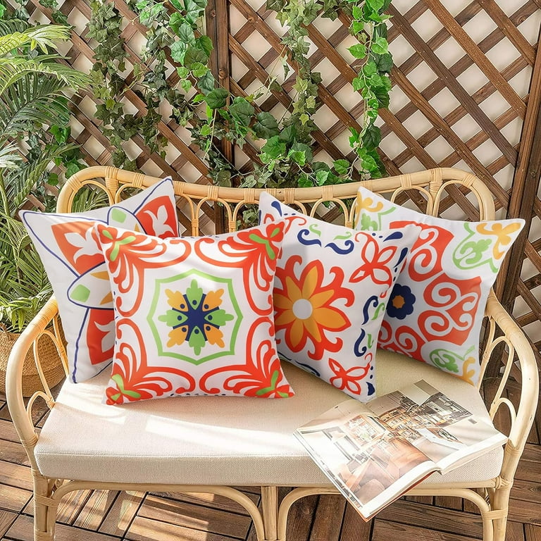 Outdoor Waterproof Throw Pillow Covers for Patio Furniture