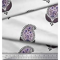 thumbnail image 3 of Soimoi Poly Georgette Fabric Leaves & Paisley Block Print Fabric by Yard 42 Inch Wide, 3 of 3
