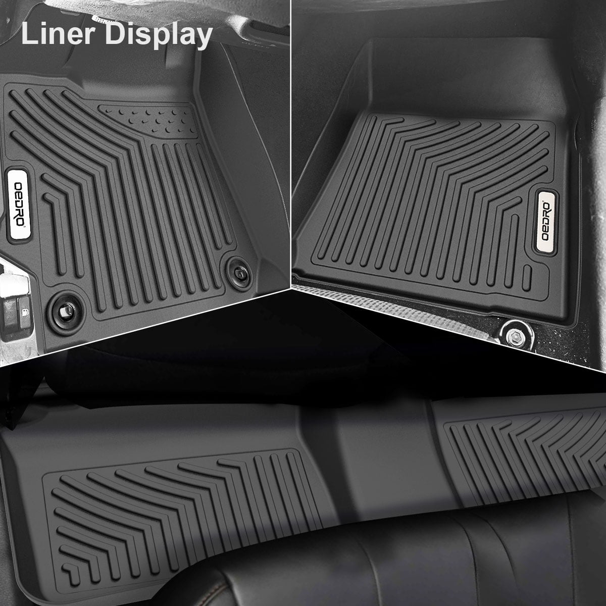 RVNI Floor Mats liner All-Weather for 2015-2017 Toyota Camry Standard Models