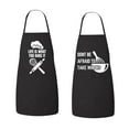 thumbnail image 2 of Matching His and Hers Apron Set - Life is what you bake it, dont be afraid to take whisks - Matching Couples, Wedding, 2 of 3