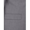 thumbnail image 4 of LN LUCIANO NATAZZI Men's Two Button Suit 2 Piece Set Modern Fit Jacket Birdseye Light Gray, 4 of 5