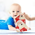 thumbnail image 4 of Coolnut 5 PCS Santa Claus Face Baby Muslin Washcloths, Christmas-Themed Face Towel Burp Cloths Ultrasoft Absorbent Cotton Bath Wipes Towels for Newborn Boys Girls, 4 of 6