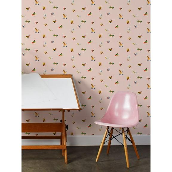Classic Toys Removable Vinyl Wallpaper By Fisher-Price - Peach