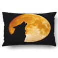 thumbnail image 1 of BSDHOME Wolf Howling At The Moon In The Midnigt Pillowcase Pillow Cushion Cover 20x30 inch, 1 of 1