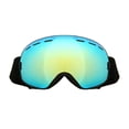 thumbnail image 4 of Gafas de esquí para miopía con lentes esféricas grandes revestidas, resistentes al viento y de color caqui/borde HX18 cubierto con coma, 4 of 5