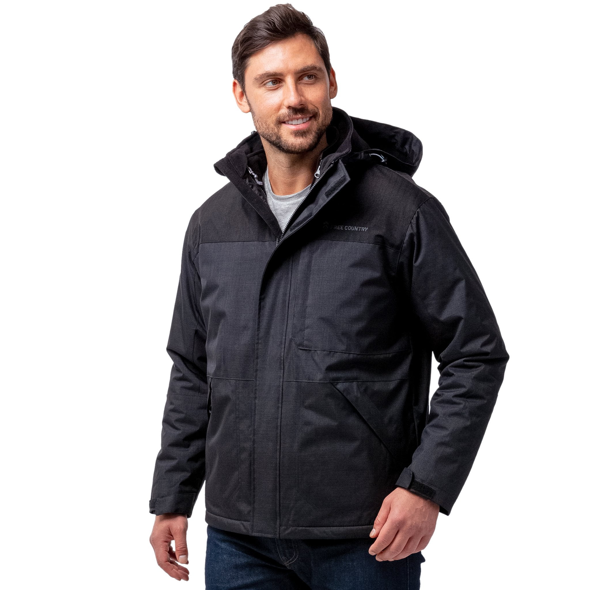 Crosshatch waterproof jacket top