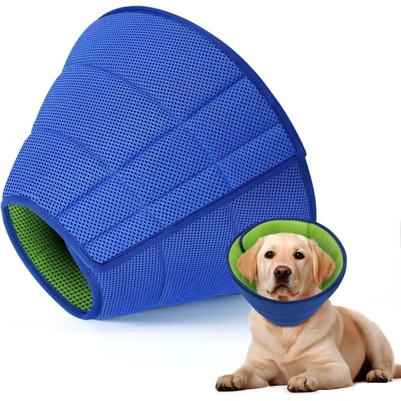 Soft Dog Cone Collar Alternative - Adjustable Comfy Cones for Large/Medium/Small Dogs to Stop Licking After Surgery, Comfortable Fabric Elizabethan Collars
