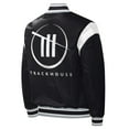 thumbnail image 3 of Men's Starter Black TRACKHOUSE RACING Force Play Full-Snap Varsity Jacket, 3 of 3