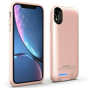 Smart Power Bank Battery Charging Case 4000mAh for iPhone XR - Rose Gold