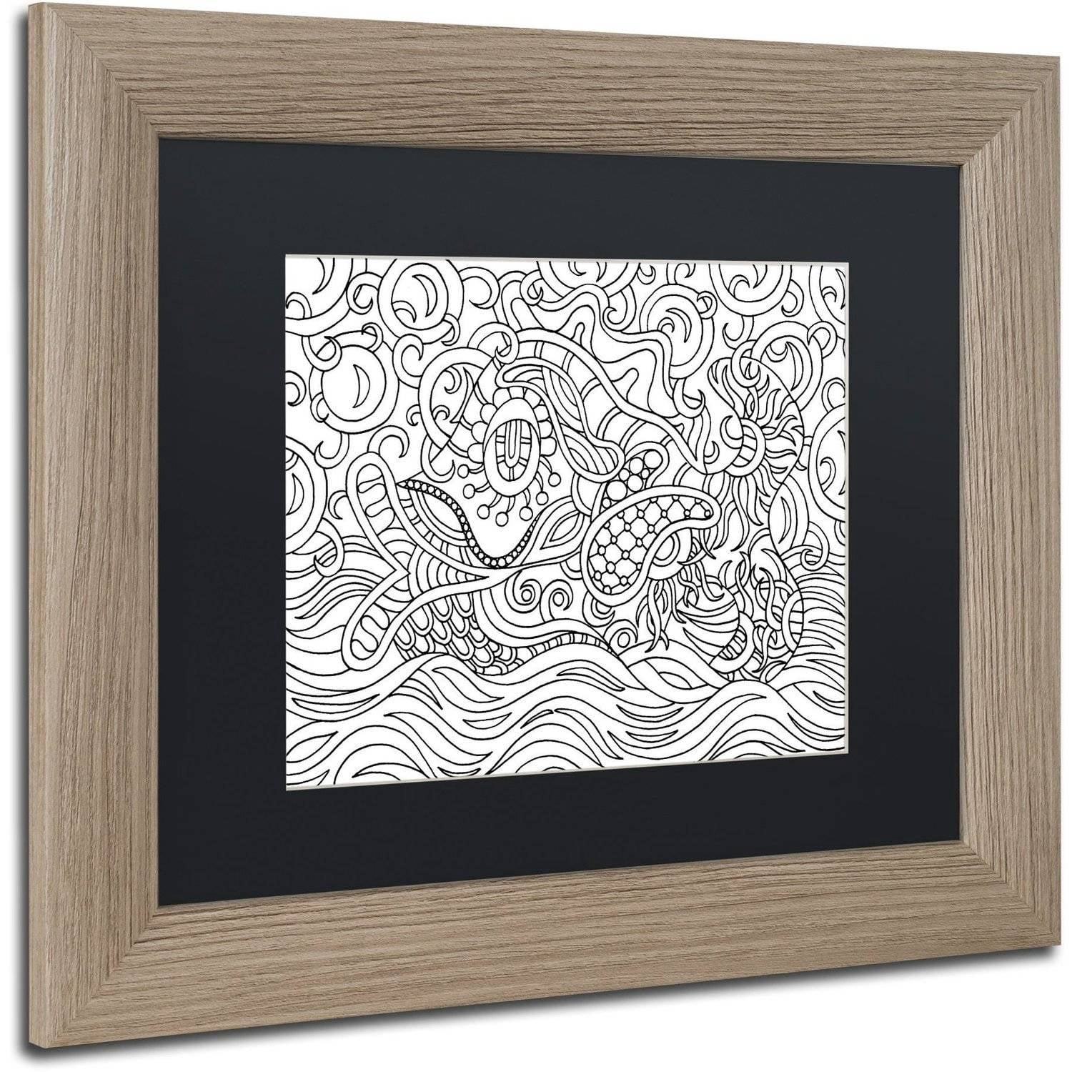 Trademark Fine Art "Freddy the Fish" Canvas Art by Kathy G. Ahrens, Black Matte, Birch Frame