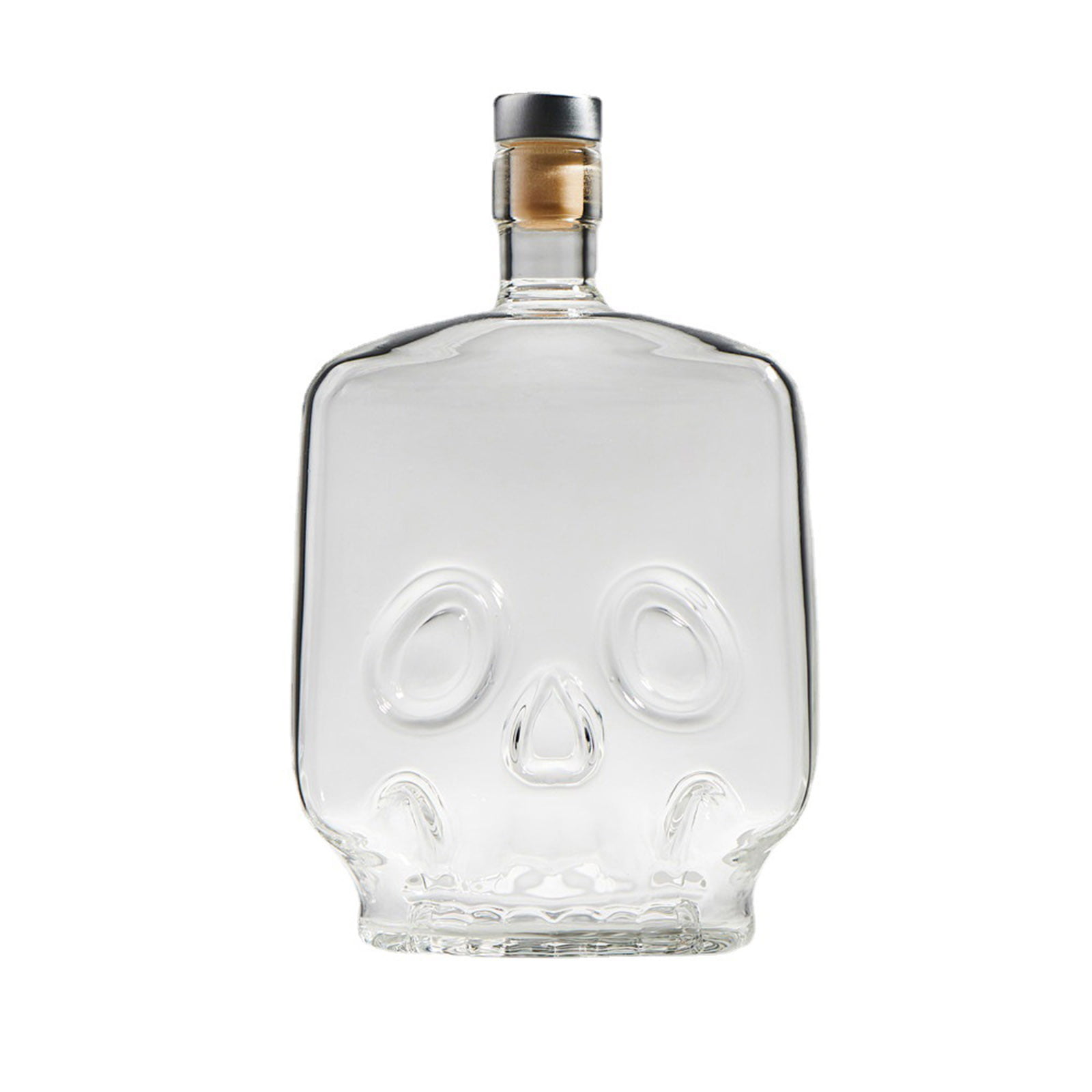 Skull Glass Whisky Wine Home Bar Crystal Bottle Creative Decanter Transparent 