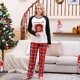 thumbnail image 4 of Christmas Moose Print Mom Daughter Dad Son Matching Clothes 2023 New Casual Loose Pajamas Set Soft Outfits Xmas Family Look Pjs, 4 of 4