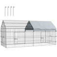 thumbnail image 1 of PawHut 87" Small Animal Cage for Chicken, Rabbits, Chinchillas with Roof, 1 of 10