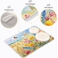 thumbnail image 4 of FREEAMG Dish Drying Mat Rustic Flowers Absorbent Dry Mats for Dishes Draining Pad for Kitchen Countertop 18" x 24", 4 of 7