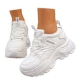 thumbnail image 3 of Women's Breathable Sneakers, Mesh Lightweight, Easy - Walk Casual Sport Strap Athletic Running Shoes with Platform Sole for Height Increase, 3 of 9