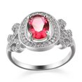 thumbnail image 1 of Anillos femeninos de lujo de Plata de Ley 925, anillos de circ贸n de corte redondo para mujer, 4 garras, promesa de amor, boda, regalo de joyer铆a de moda, 1 of 2