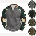 thumbnail image 4 of guisaled Hunting Camo Sweatshirts Men Long Sleeve Half Zip Up Crewneck Sweatshirt Fall Winter Casual Fashion Camouflage Pullover Tops, 4 of 5